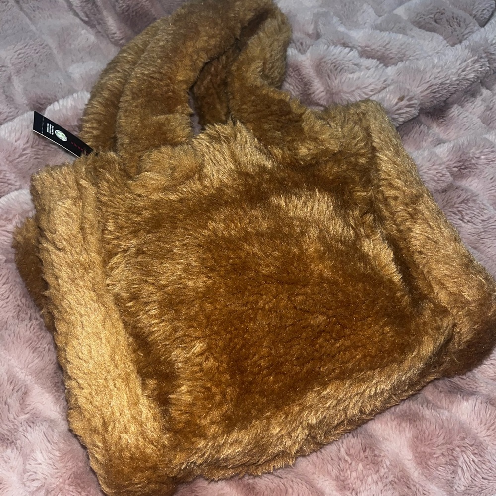 Furry bag brown BWT no bounderies brand